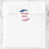 Trump 2024 ronde sticker (Tas)
