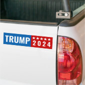 Trump 2024 Rood en Blauw w/Stars Bumpersticker (Op Truck)