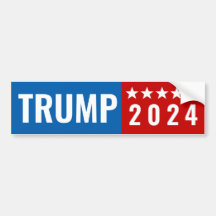 Trump 2024 Rood en Blauw w/Stars