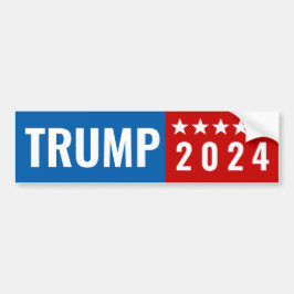 Trump 2024 Rood en Blauw w/Stars Bumpersticker