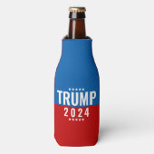Trump 2024 Rood en Blauw w/Stars Flesjeskoeler (Fles Voorkant)