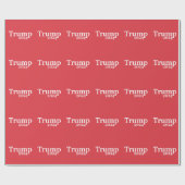 Trump 2024 Rood en Wit Presidentiële Campagne Cadeaupapier (Vlak)