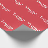 Trump 2024 Rood en Wit Presidentiële Campagne Cadeaupapier (Hoek)