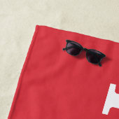 Trump 2024 Rood en Wit Presidentiële Campagne Strandlaken (In situ)