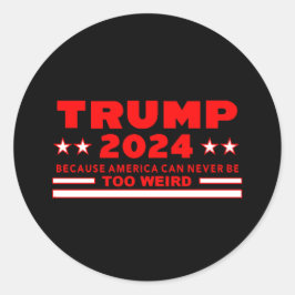 TRUMP 2024 ROOD RONDE STICKER