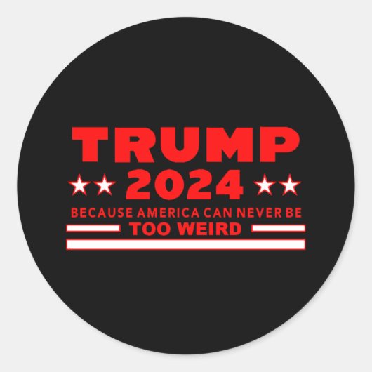TRUMP 2024 ROOD RONDE STICKER (Voorkant)