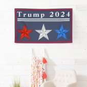 Trump 2024 Rood, Wit en Blauw Vinyl Banner (Insitu)