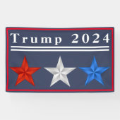 Trump 2024 Rood, Wit en Blauw Vinyl Banner (Horizontaal)