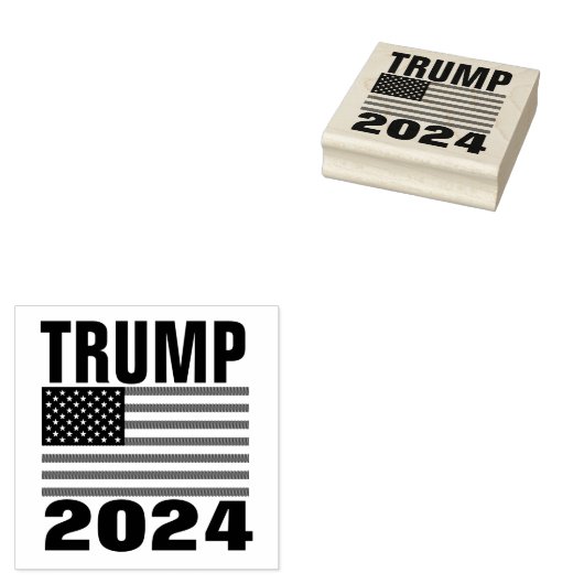 TRUMP 2024 RUBBER STAMP RUBBERSTEMPEL (Gestempeld)