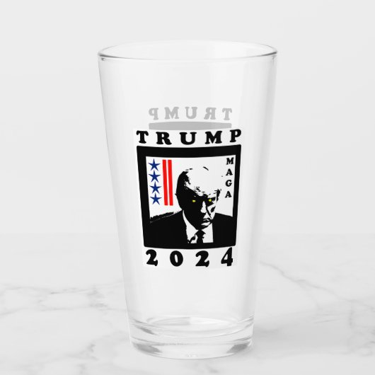 TRUMP 2024 RWB GLAS (Voorkant)