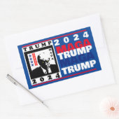 TRUMP 2024 RWB RECHTHOEKIGE STICKER (Envelop)