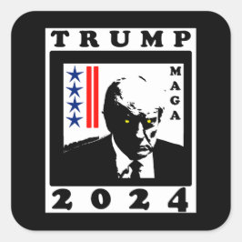 TRUMP 2024 RWB VIERKANTE STICKER