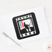 TRUMP 2024 RWB VIERKANTE STICKER (Envelop)