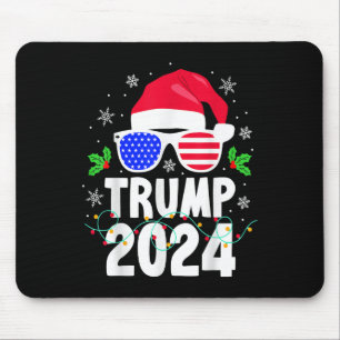 Trump 2024 Santa Hat Xmas Lights Kerstmis Muismat