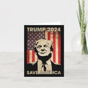 Trump 2024 Save America Amerikaanse vlag verkiezin Kaart