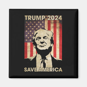 Trump 2024 Save America Amerikaanse vlag verkiezin Magneet