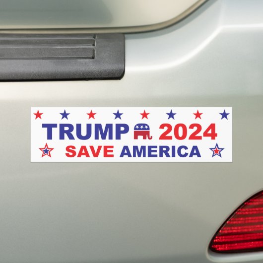 TRUMP 2024 SAVE AMERICA BUMPERSTICKER (Op auto)