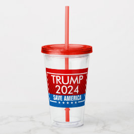 Trump 2024 Save America Graphic Acryl Drinkbeker