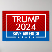 Trump 2024 Save America Graphic Poster (Voorkant)