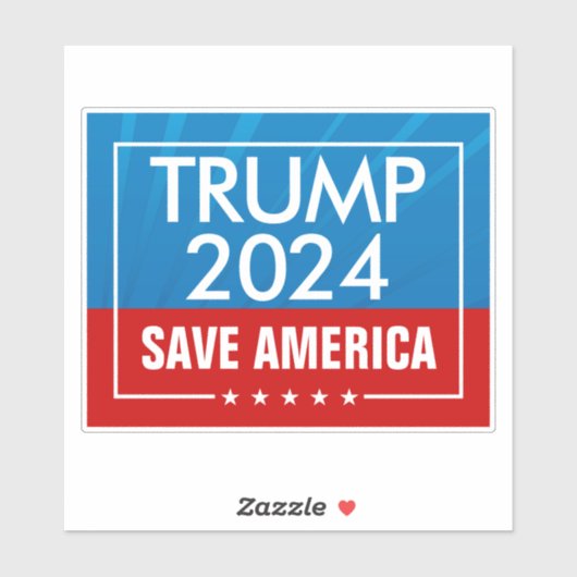Trump 2024 Save America Graphic Sticker (Vel)
