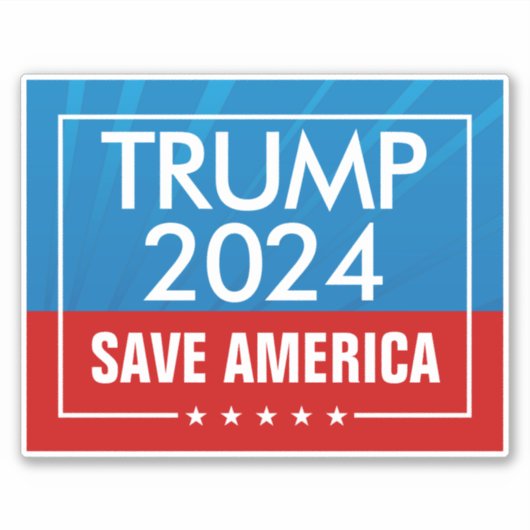 Trump 2024 Save America Graphic Sticker (Voorkant)