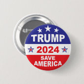 TRUMP 2024 SAVE AMERICA RONDE BUTTON 5,7 CM (Voorkant /achterkant)