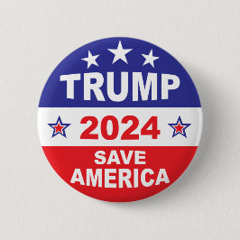 TRUMP 2024 SAVE AMERICA RONDE BUTTON 5,7 CM