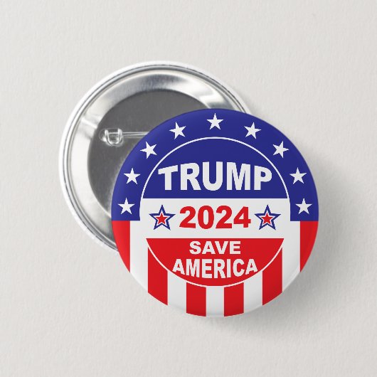 TRUMP 2024 SAVE AMERICA RONDE BUTTON 5,7 CM (Voorkant /achterkant)