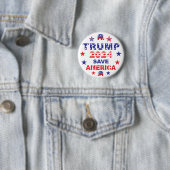 TRUMP 2024 SAVE AMERICA RONDE BUTTON 5,7 CM (In situ)