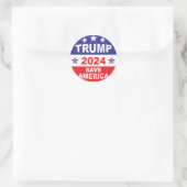 TRUMP 2024 SAVE AMERICA RONDE STICKER (Tas)