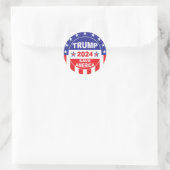 TRUMP 2024 SAVE AMERICA RONDE STICKER (Tas)
