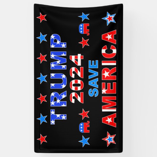 TRUMP 2024 SAVE AMERICA SPANDOEK (Verticaal)