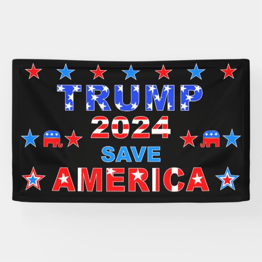 TRUMP 2024 SAVE AMERICA SPANDOEK (Horizontaal)