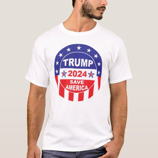 TRUMP 2024 SAVE AMERICA T-SHIRT (Voorkant)