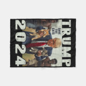 Trump 2024: Save the Cats Gezegde Fleece Deken (Voorkant (Horizontaal))