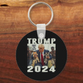 Trump 2024: Save the Cats Gezegde Sleutelhanger (Voorkant)