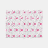 Trump 2024 Schattige roze olifant Fleece Deken (Voorkant (Horizontaal))