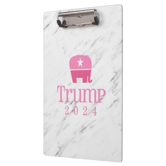 Trump 2024 Schattige roze olifant Klembord (Links)