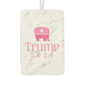 Trump 2024 Schattige roze olifant Luchtverfrisser (Achterkant)