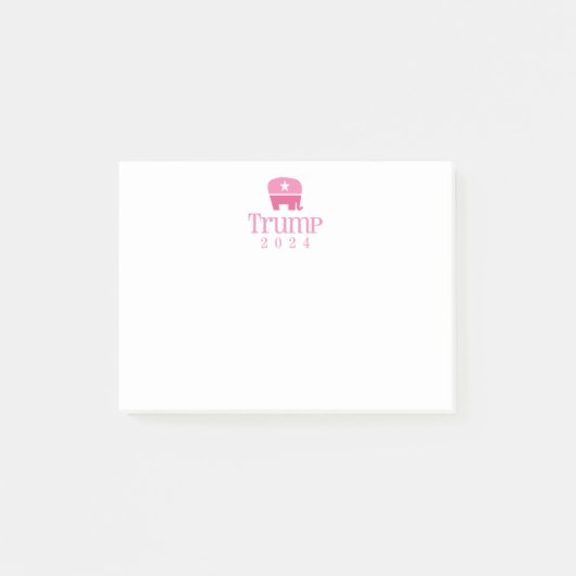 Trump 2024 Schattige roze olifant Post-it® Notes (Voorkant)
