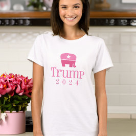 Trump 2024 Schattige roze olifant T-shirt