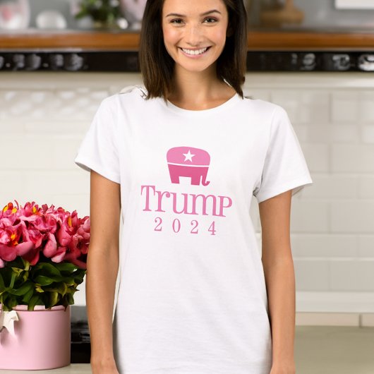 Trump 2024 Schattige roze olifant T-shirt