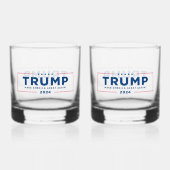 Trump 2024 set van 2 whisky glas (Voorkant)