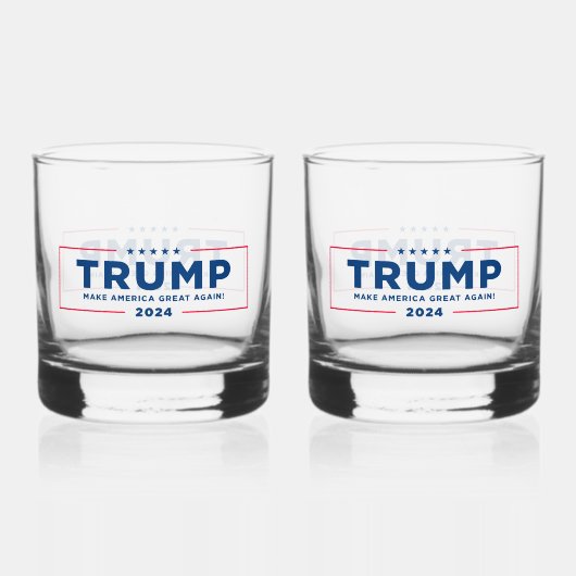 Trump 2024 set van 2 whisky glas (Voorkant)