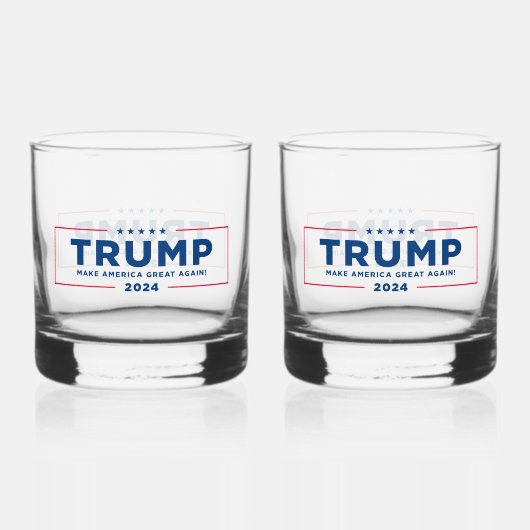 Trump 2024 set van 2 whisky glas (Achterkant)