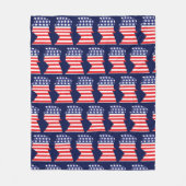 Trump 2024 Silhouet Fleece Deken (Voorkant)