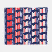 Trump 2024 Silhouet Fleece Deken (Voorkant (Horizontaal))