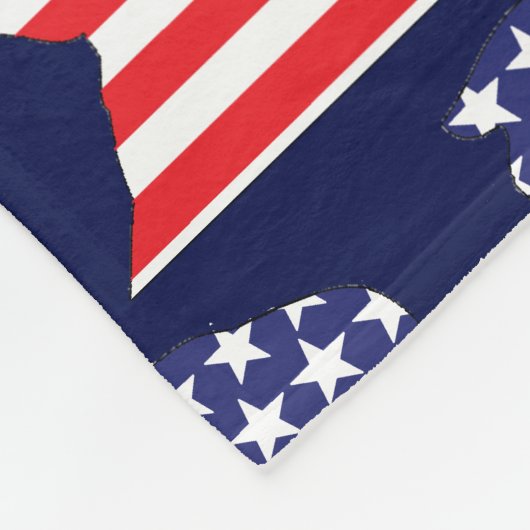 Trump 2024 Silhouet Fleece Deken (Hoek)