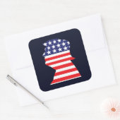 Trump 2024 Silhouet Vierkante Sticker (Envelop)