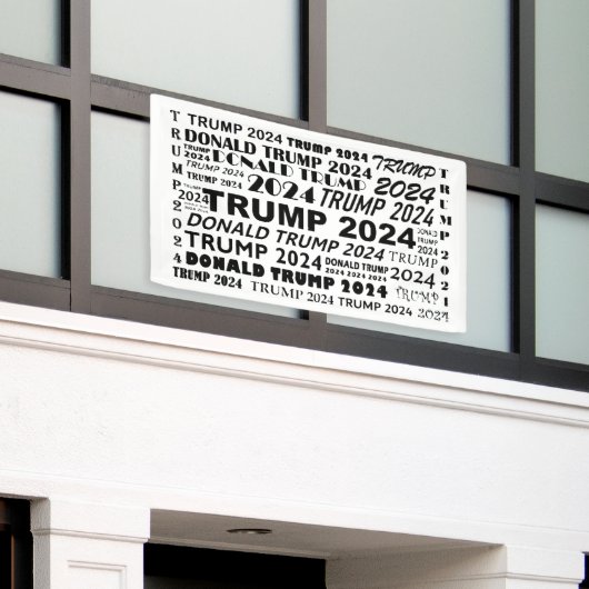 Trump 2024 spandoek (Buitenkant Gebouw)